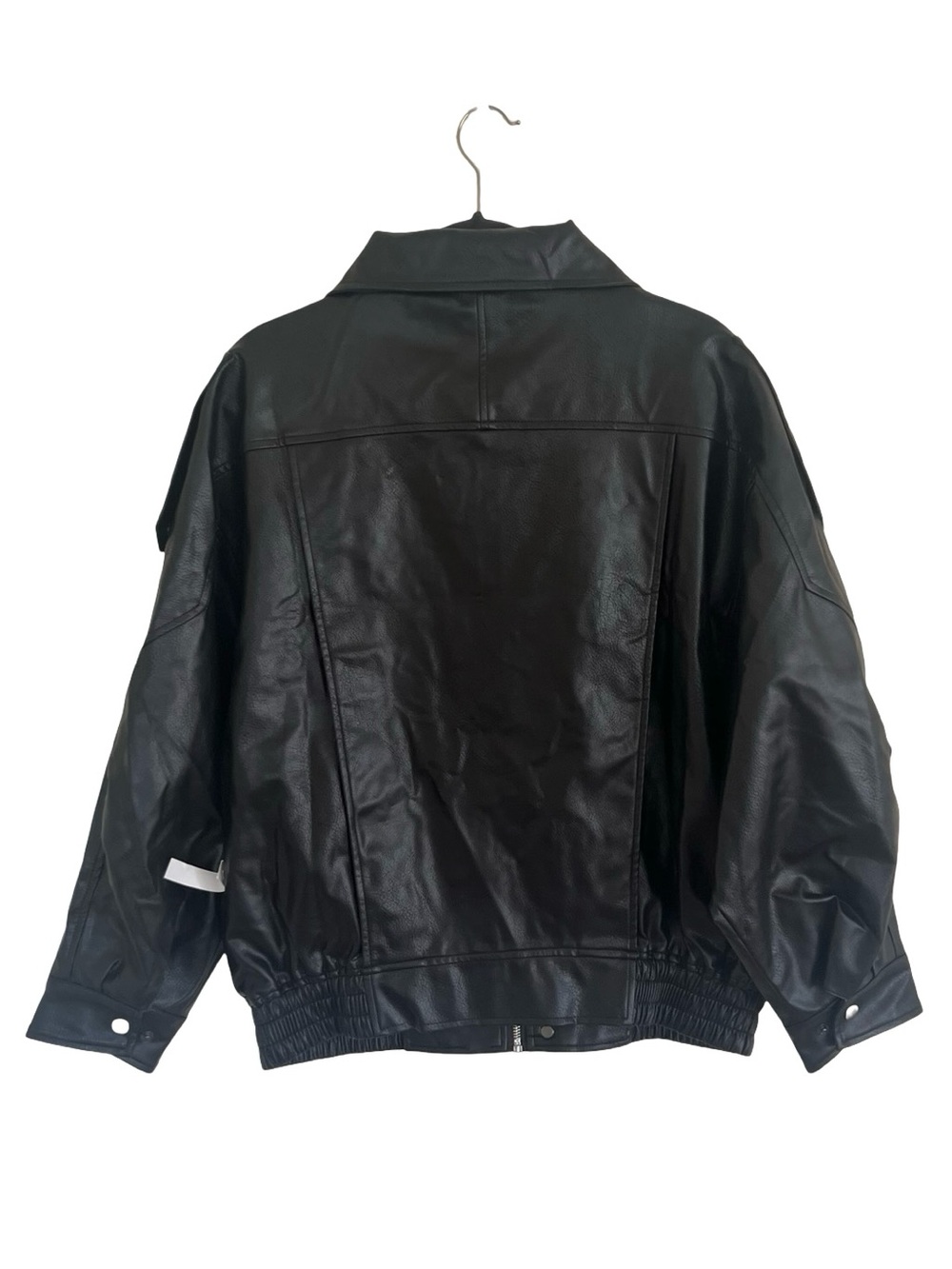 Lisa Says Gah Black Frankie Faux Leather Zip Up Jacket NWT XL - Picture 3 of 7